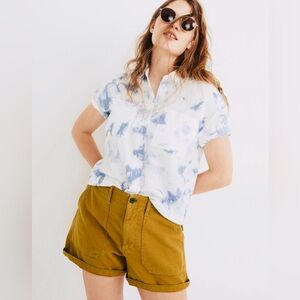NWT Madewell Relaxed Military Shorts Antique Gold 33